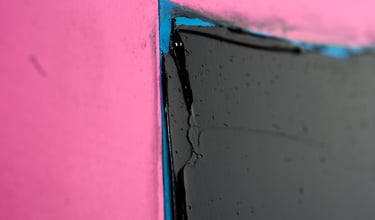 Detailopname van kunstwerk '3' van Henk Tieten