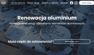 zdjęcie z realizacji strony internetowej renowacjaaluminium.pl