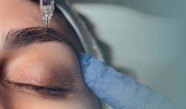 Proceso de sombreado de cejas