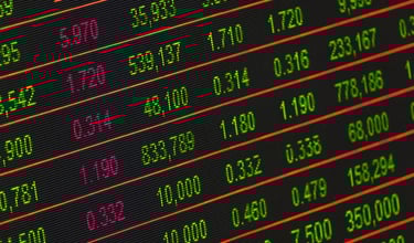 stock market investment numbers represent blog post about gold ira role in volatile markets
