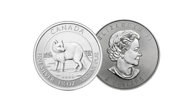 canadian arctic fox silver coin