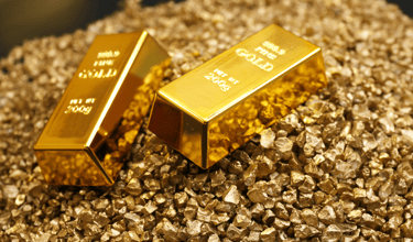 gold bullion bars in pile