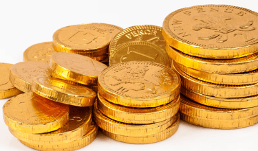 gold coins in stack