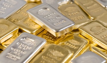 gold and silver bullion bars