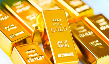 gold bars in pile