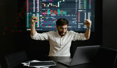 guy happy for his investment success because he is an experienced investor in gold ira