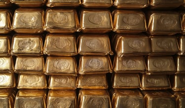 shiny gold bar pallet