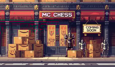 a store front of a store with boxes stacked on boxes
