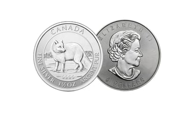 canadian arctic fox silver coin