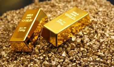 gold bullion bars in pile