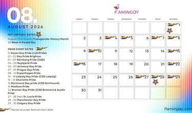 LGBTQIA+ 2026 key event dates AUG 2026