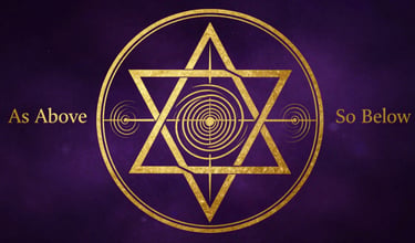 Hermetic principle as above so below symbol representing conscious and subconscious mind connection