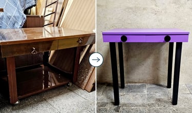 stalo dažymas – prieš ir po atnaujinimo