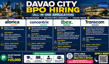 Alorica Address Concentrix Address Davao Jobs BPO Jobs in Davao Part Time Jobs Davao
