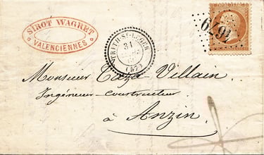 Trith St Léger. Tarif zwischen zwei vereinigten Postämtern
