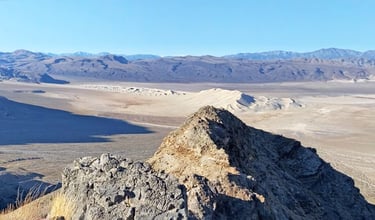 Looking at Eureka Dunes from Last Chance Mountains, Death Valley National Park