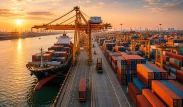 Container shipping and international logistics for global trade