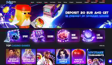 Mystake casino homepage