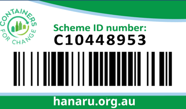 Containers for Change barcode.for Hanaru