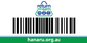 Return and Earn Barcode for Hanaru