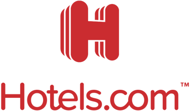 Official Hotels.com red logo with the iconic stacked H icon for hotel bookings and travel deals.