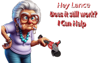 a cartoon character with a woman holding a angle grinder Visual Communication Graphic designer Lance