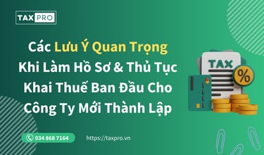 ho so thu tuc thue ban dau cong ty moi thanh lap