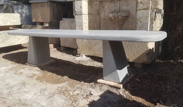 Banc en pierre de Pompignan - ARNOULD MTDP - Taille de pierre - Pézenas - Hérault