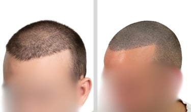 Tricopigmentation Avant Après Calvitie Perte de Densité Capillaire Homme