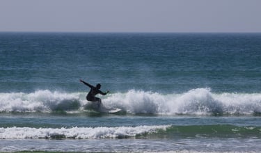 Photographie de surfeurs