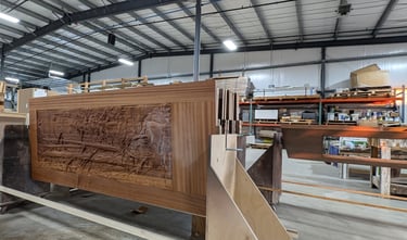 custom 3d carved hardwood door