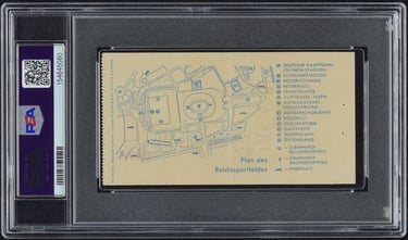 1936 Olympics Basketball Ticket Stub August 11th, 1936 Round 3 (back)