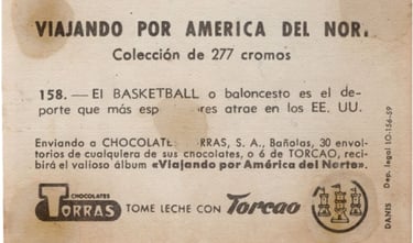 Sports Cards from the Viajanco Por America Del Norte 1959 album set