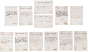 Information on the 1964 Disgra Atletas Tokio Sports Card set