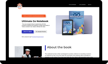 Ultimate Go Notebook landing page