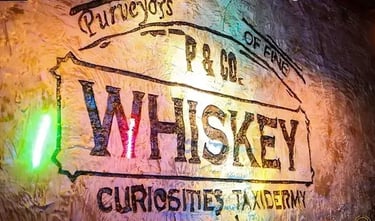 a sign that says,'the name of the bar