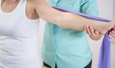 shoulder stretching, physiotherapy