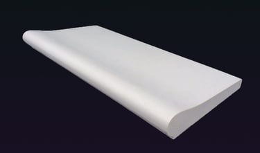 Копінг “Капля 250” Довжина 500 мм. Ширина 250 мм. Колір білий (white C00)