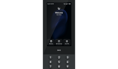 Unifi G3 Intercom device with full touchscreen display, built-in keypad, call directory, and smart entry controls 