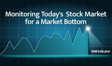 Next stock market bottom prediction chart by the SMB Indicator app