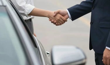 Icono de coche para gestiones de tráfico, transferencias de vehículos y matriculaciones online