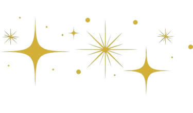 Elément décoratif - étoiles scintillantes- Rubenia Timmerman, auteure.