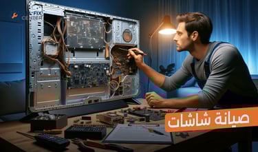 فني صيانة شاشات في المنزل: الحل السريع لإنقاذ مركز الترفيه العائلي