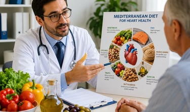 A nutrition expert talking about the Mediterranean diet and heart health.
