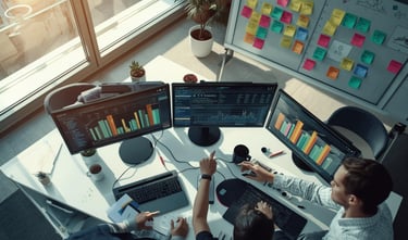 Marketing team analyzing CAC metrics