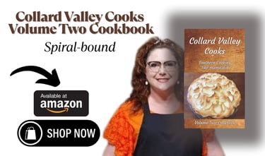 a woman holding a book about cooking with a cookbook