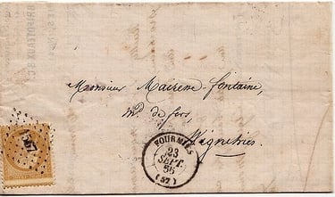 Losange Petits Chiffres des Gros Chiffres 1567 et type 15.