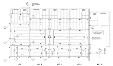 structural engineering floor plan for a residential project by Soma Structures