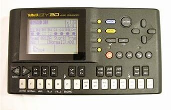 Yamaha QY20: Digital rompler and 8 track sequencer.