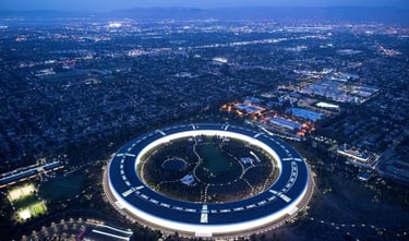 a circular shaped building with a circular shaped building